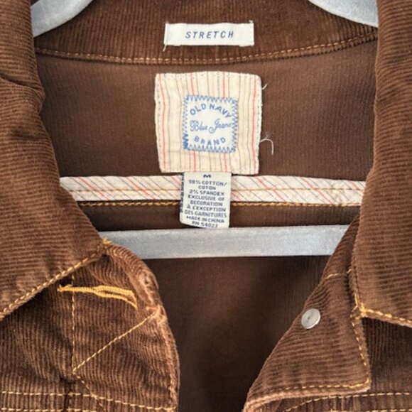 Cropped Brown Corduroy Jacket Size M - Picture 3 of 3